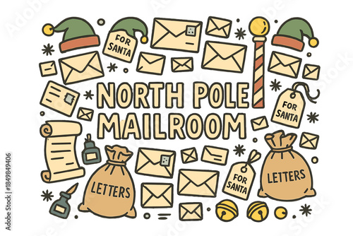 North Pole Mailroom Doodle.