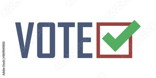 Vote icon in flat style. Ballot candidate vector illustration on isolated background. Political election sign business concept.