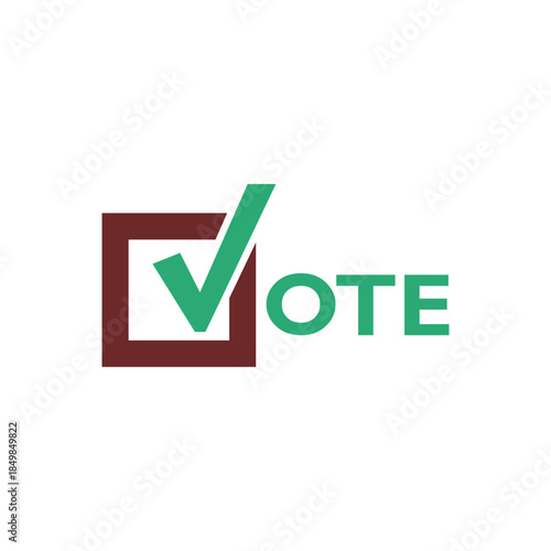 Vote icon in flat style. Ballot candidate vector illustration on isolated background. Political election sign business concept.