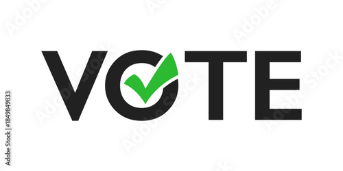 Vote icon in flat style. Ballot candidate vector illustration on isolated background. Political election sign business concept.