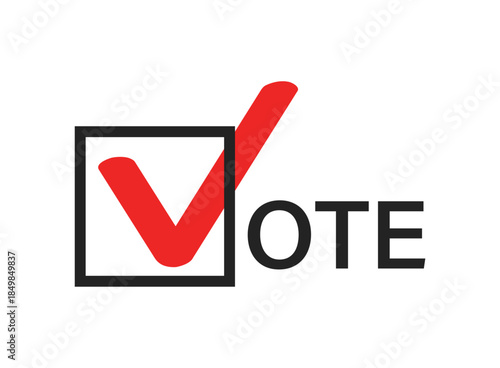 Vote icon in flat style. Ballot candidate vector illustration on isolated background. Political election sign business concept.