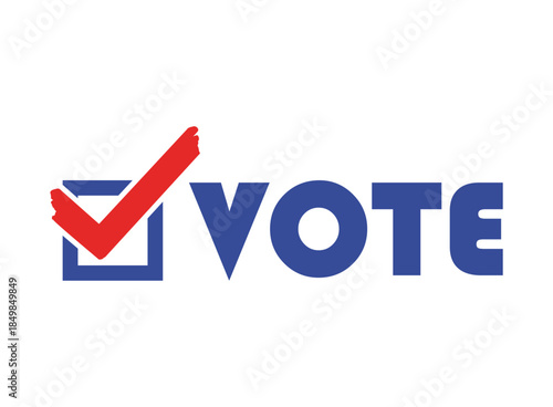 Vote icon in flat style. Ballot candidate vector illustration on isolated background. Political election sign business concept.