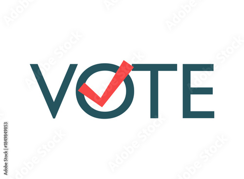 Vote icon in flat style. Ballot candidate vector illustration on isolated background. Political election sign business concept.