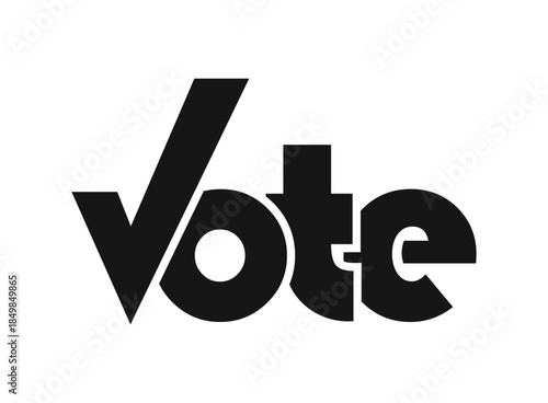 Vote icon in flat style. Ballot candidate vector illustration on isolated background. Political election sign business concept.