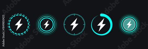 Battery charge icons set collection in flat style. Accumulator recharge vector illustration on isolated background. Electrical power sign business concept.