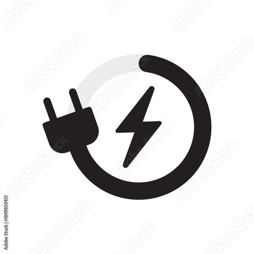 Battery charge icon in flat style. Accumulator recharge vector illustration on isolated background. Electrical power sign business concept.