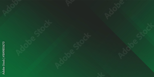 Dark green gradient abstract background with diagonal layered shadows and smooth transitions.Minimal vector backdrop for business presentation, corporate branding, technology design, digital templates