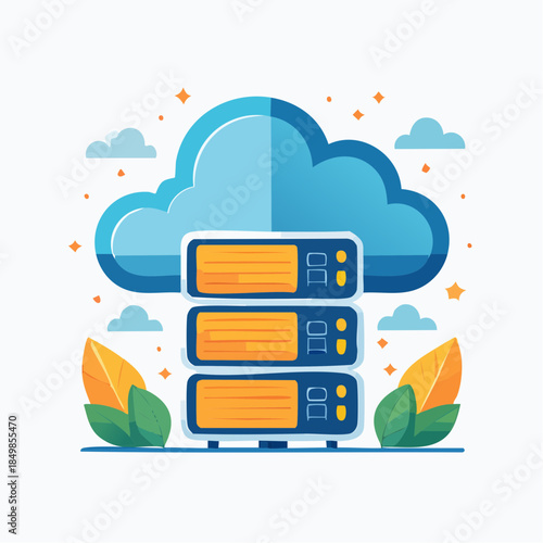 Cloud storage servers with databases and leaves