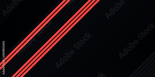 Black abstract background with luxurious and elegant gray stripes pattern. Premium horizontal red stripes texture for cover, brochure, banner, certificate, presentation, and website. EPS. 2