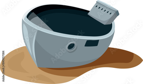 Capsized ship resting on sandbank, depicting shipwreck, maritime disaster, and navigation hazards