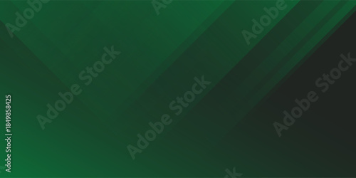 Dark green gradient abstract background with diagonal layered shadows and smooth transitions.Minimal vector backdrop for business presentation, corporate branding, technology design, digital templates
