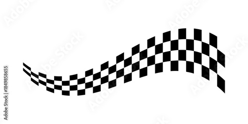 Racing flag grunge design of vector car race sport, auto rally and motocross.