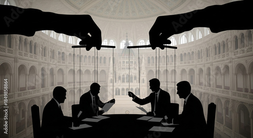 The political power of officials in behind-the-scenes negotiations, the secret mastermind controls the rulers of the world and Europe.