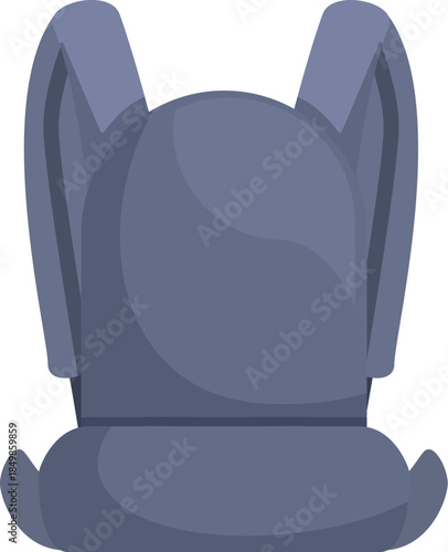 Backpack back view, featuring padded straps and bottom, ideal for carrying essentials