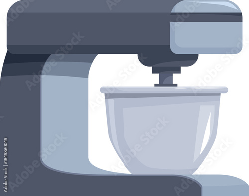 Professional kitchen stand mixer is ready for mixing ingredients