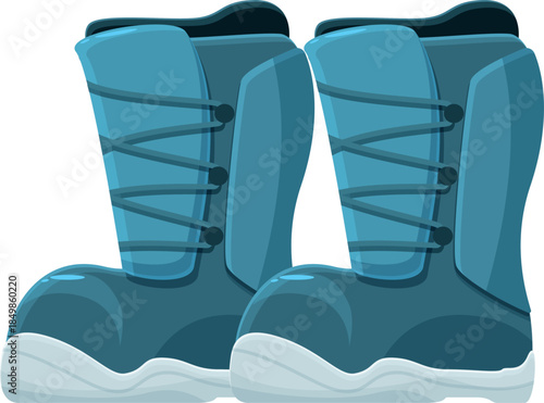 Warm winter boots protecting feet from cold, ideal for outdoor activities in snowy landscapes