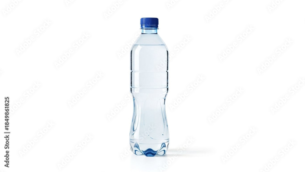 Fototapeta premium Plastic Water Bottle for HydrationClear Drinking Water Bottle IsolatedPortable Water Bottle Fitness HydrationPure Water Bottle for Healthy Living