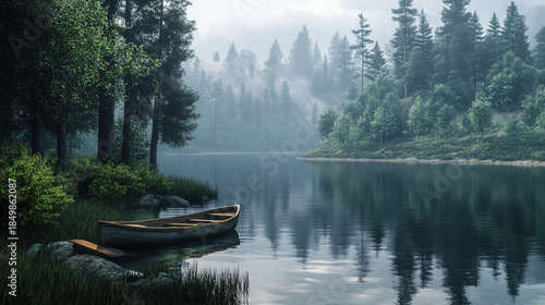 The water is calm, and the surrounding forest is quiet, allowing you to reflect deeply. What activities or thoughts would you embrace during your time by the lake?