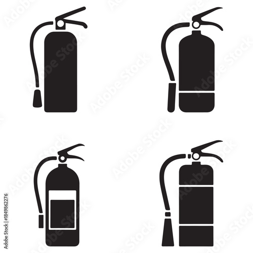 Emergency Fire Extinguisher Silhouette Pack