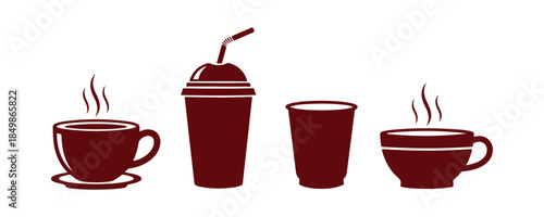 Coffee and soda cup collection. A vessel for hot tea, juice, and chilled drinks to enhance your mood and the fragrance of tea for soothing moments.
