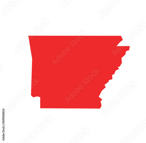 Arkansas state geographic shape vector illustration