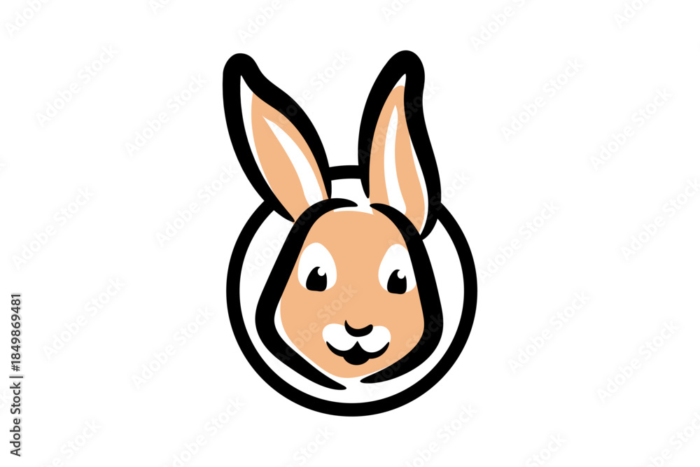 Fototapeta premium animal Logo Mark – Clean Minimal Geometric Design, Vector Illustration