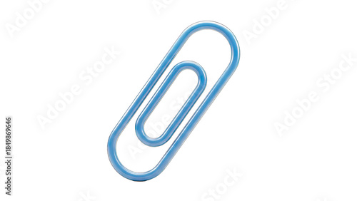 Wallpaper Mural Blue Paperclip Isolated on White Background Torontodigital.ca