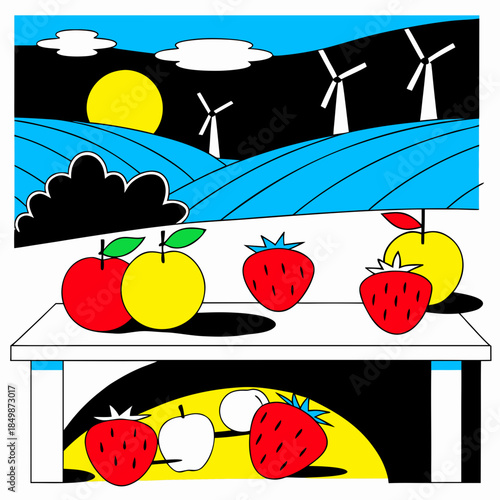 vector illustration of a gift box