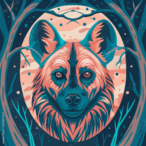 vector illustration of a dog with wings