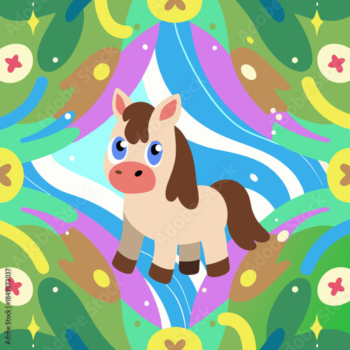 seamless pattern with horses