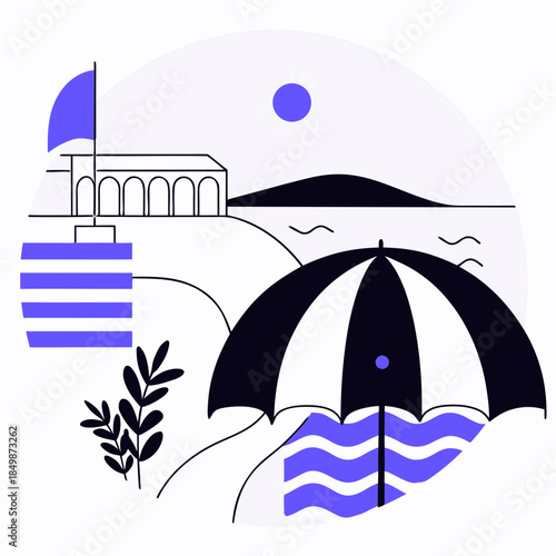 illustration of umbrella