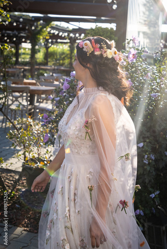 Wallpaper Mural happy beautiful bride on her wedding day Torontodigital.ca
