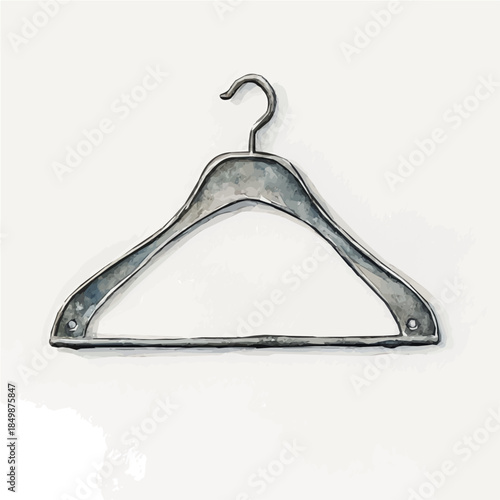 A vectorized, Hand-painted style, vector set available in EPS An Elegant watercolor painting design_Watercolor_style_painting_of_a_metal_picture_hanger