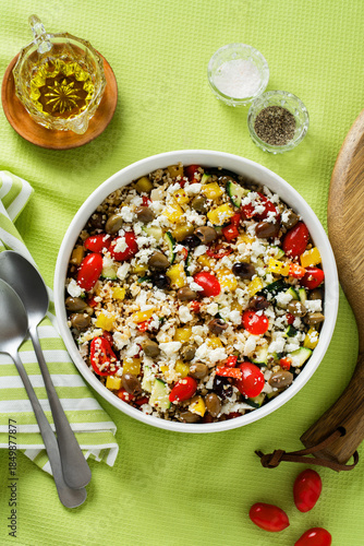 Greek Salad with Feta, Cherry Tomatoes and Olives