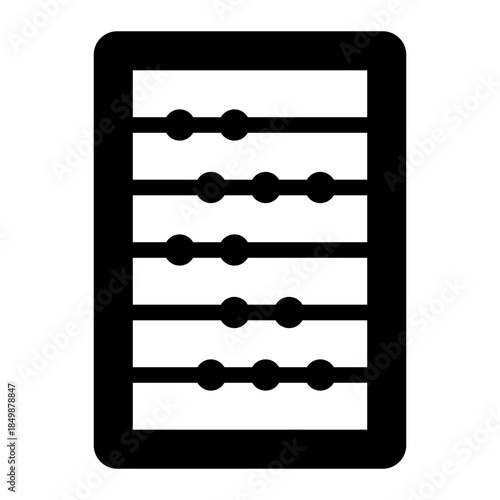 abacus glyph icon