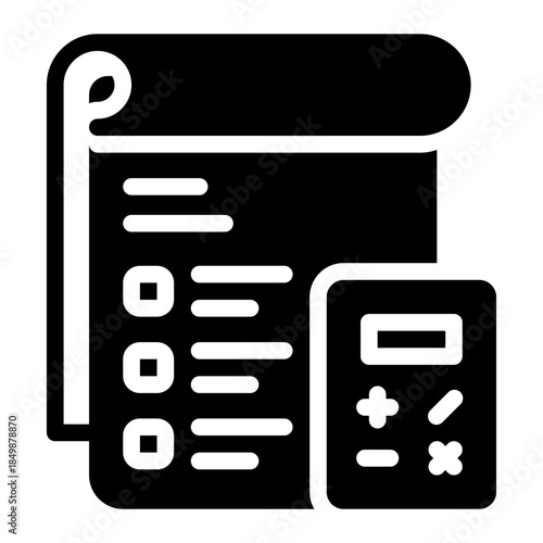 calculating glyph icon