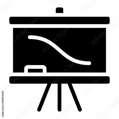 whiteboard glyph icon