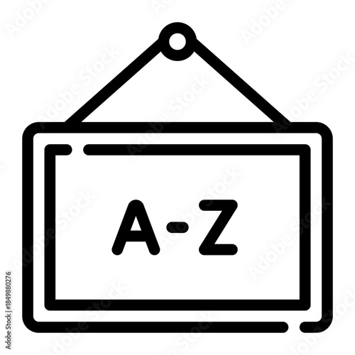 alphabet line icon