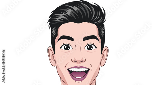 surprised young man with open mouth