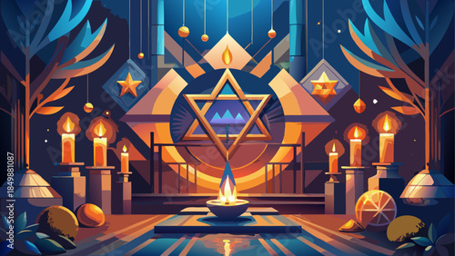 Mystical temple illumination