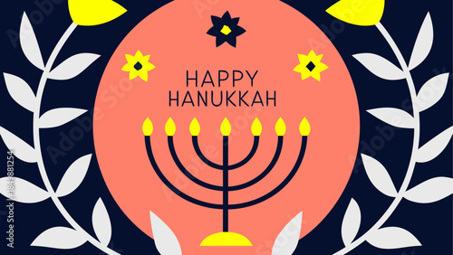 Celebrating hanukkah with a menorah