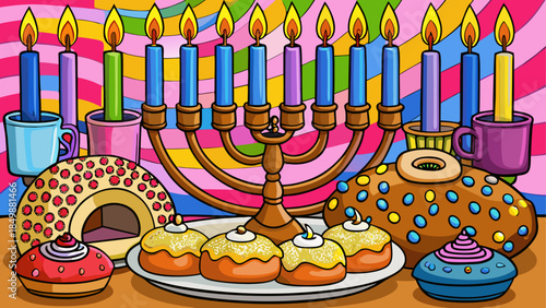 Celebrating hanukkah with traditional delights