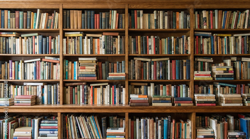 Bookshelf  Background - Generative AI
