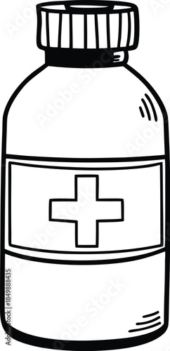 hand drawn vector illustration of a bottle
