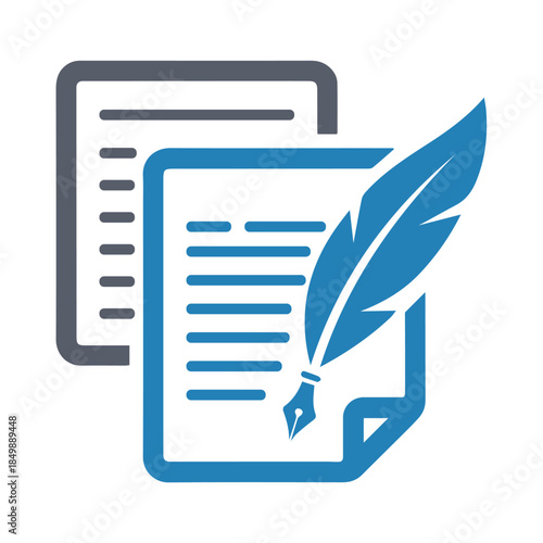 Writer logo symbol or icon template