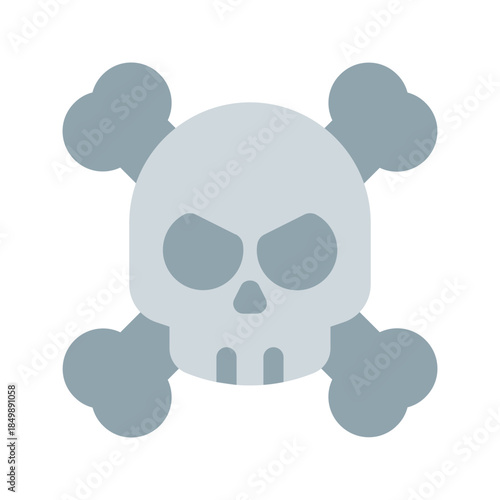 skull flat icon