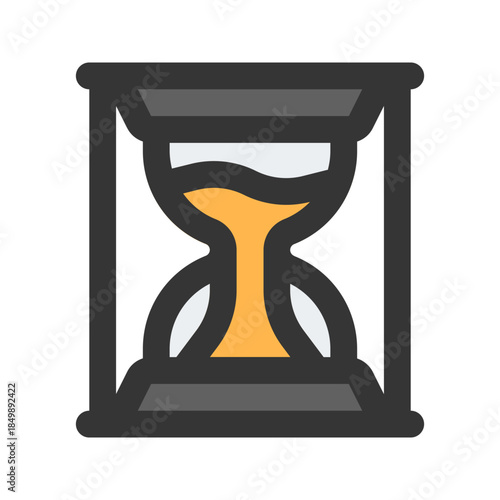 hourglass flat line icon