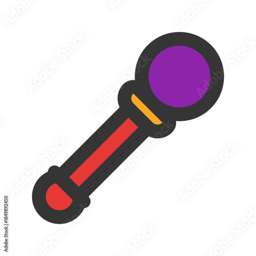 magic wand flat line icon