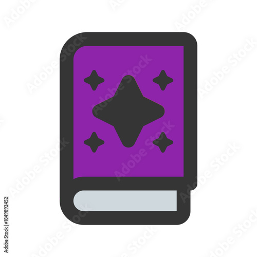 magic book flat line icon