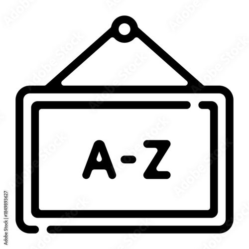 alphabet line icon